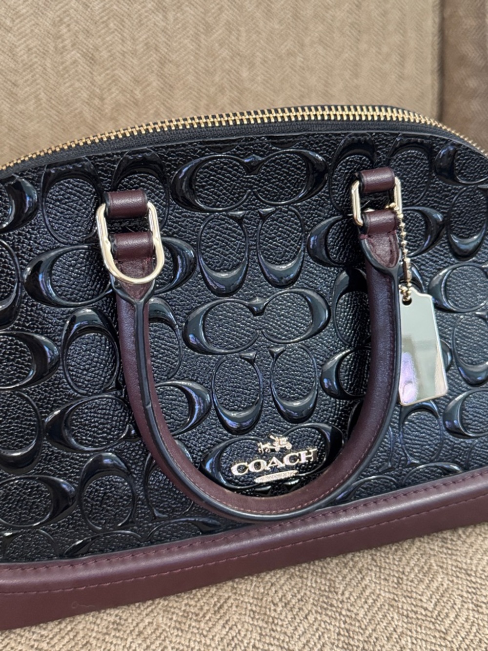 Coach Sierra satchel embossed leather signature C pattern - Picture 15 of 16